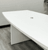 8' White Boat Shaped Conference Table