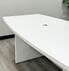 8' White Boat Shaped Table w/6 Executive Chairs Gray or Black