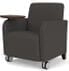 Siena Guest Chair w/ Casters & Swivel Tablet in Upgrade Fabric or Healthcare Vinyl
