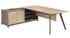 8'W Contrasts Rustic Executive L-Desk with Storage