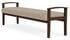 Amherst Wood Frame 3 Seat Bench in Upgrade Fabric or Healthcare Vinyl