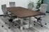  8' x 4' Modular Solid Wood Conference Table w/ Steel Dual Column Bases - See Add-On Sections Below