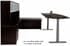 Mocha Electric Lift Adjustable Height  U-Desk w/Hutch