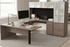 Elite Custom U-Shaped Peninsula Workstation with Cabinets - Right Bridge