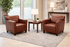Saddle Brown Leather Reception Seating - Club Chair