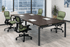 4-Person Solid Hardwood Benching Workstation w/ 66