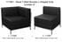 Black Tufted Modular L-Shaped Sofa
