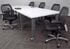  12' x 4' Rectangular Mobile Industrial Steel Leg Conference Table  