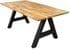 6' x 3' Solid Wood Meeting Table with Metal A-Frame Legs