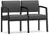 Lenox Steel 2-Seat Sofa w/Center Arm in Upgrade Fabric/Healthcare Vinyl