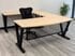 Beaumont Steel V-Leg Bow Front U-Shaped Desk
