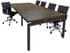 Solid Wood Top Parsons Leg Conference Table in Chocolate - 9' Length - See Other Sizes Below