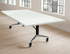 8' Folding Rectangular Conference/Training Table with Locking Rubber Casters