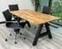 6' x 3' Solid Wood Meeting Table with Metal A-Frame Legs