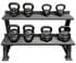 8-Piece Monkey Head Cast Iron Kettlebell Set w/ Storage Rack