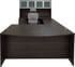 Charcoal Woodgrain Laminate Conference U-Shaped Workstation w/Hutch
