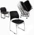 300 lb. Capacity Black Premium Ganging Stacking Chair