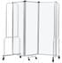 6'W x 6'H Frosted Acrylic Folding Mobile Room Divider