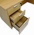Adjustable Height Bow Front U-Shaped Desk w/Hutch in Maple