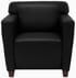 Black Leather Reception Seating - Club Chair