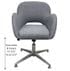 Vintage Gray Fabric Low Back Swivel Guest Chair - FREE with $3000.00 Purchase