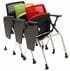 Tablet Arm Flip Seat Nesting Chair 
