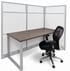 TrendSpaces Washable White Laminate Cubicles w/Glass Series - 67