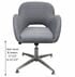 Vintage Gray Fabric Low Back Swivel Guest Chair