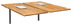 2-Person Solid Hardwood Technology Table w/ 66