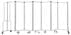 13.5'W x 6'H Clear Acrylic Folding Mobile Room Divider