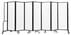 13.5'W x 6'H Clear Acrylic Folding Mobile Room Divider