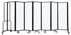 13.5'W x 6'H Frosted Acrylic Folding Mobile Room Divider
