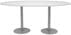Oval Standing Height 8' Metal Disc Base Conference Table