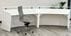 2-Person Modern High Gloss White Curved Reception Desk