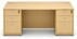 Maple Rectangular Executive Desk w/6 Drawers