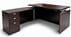 Mocha Adjustable Height Rectangular Front L-Shaped Desk