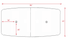 8' White Boat Shaped Conference Table