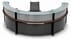 Half Round Glass Top Reception Desk