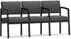 Lenox Steel 3-Seat Sofa w/Center Arms in Upgrade Fabric/Healthcare Vinyl