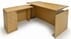 Maple Adjustable Height Manager's L-Shaped Desk