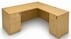 Maple L-Shaped Rectangular Managers Desk w/6 Drawers