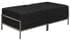 Black Tufted Modular Bench Series - 2 Person Bench