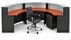 Half Round Glass Top Reception Desk