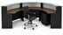 Half Round Glass Top Reception Desk