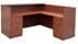 L-Shaped Cherry Laminate Reception Desk w/Drawers