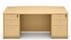 Maple Bow Front Conference Desk w/6 Drawers