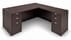 Mocha L-Shaped Executive Desk w/6 Drawers