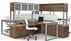 TrendSpaces Deluxe Open Office 4-Workstation Cluster