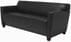 Black Leather 3-Seater
