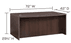 Bow Front Desk Shell - No Drawers - 72